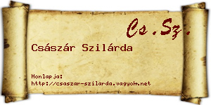 Császár Szilárda névjegykártya